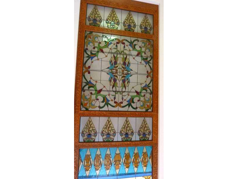 glass window-resto-gunungan-floral pattern-wayang toorop